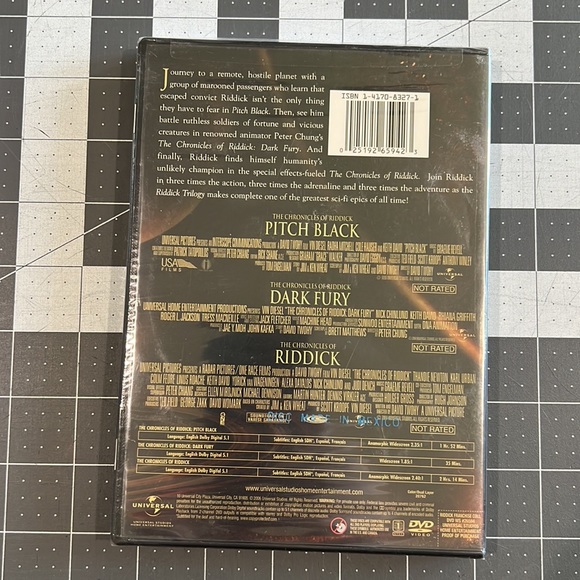 Riddick Trilogy DVD (never opened) - Picture 2 of 3
